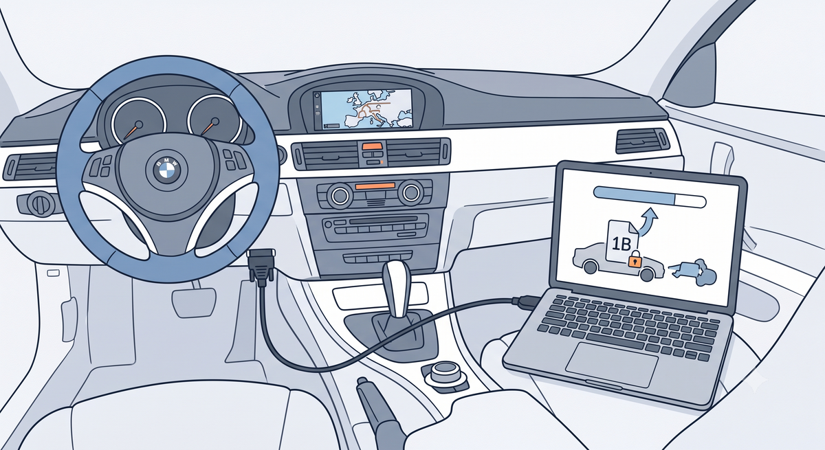 Mise à jour carte navigation BMW CIC sans ICOM : récupérer le fichier 1b (Guide complet)