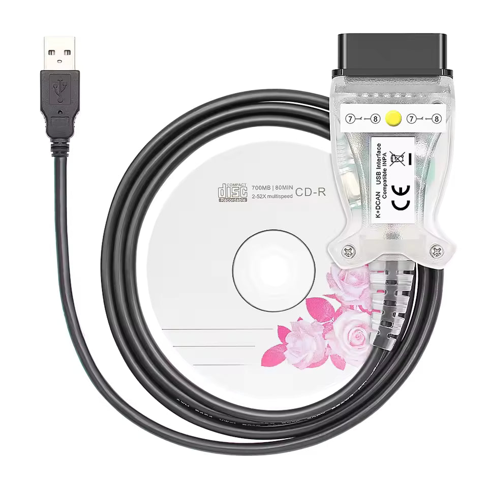 Câble K+DCAN BMW – Interface Diagnostic OBD2 USB pour ISTA, INPA, NCS Expert & WinKFP